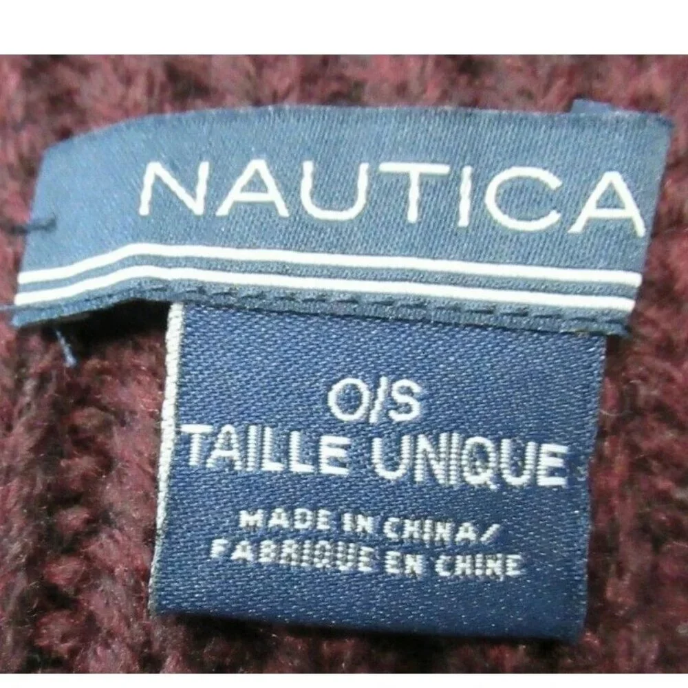 Nautica Men's Marled Acrylic Blend Scarf, Shipwreck Burgundy, One Size